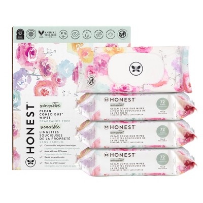 The Honest Company Plant-Based Baby Wipes made with over 99% Water - Rose Blossom - 288ct
