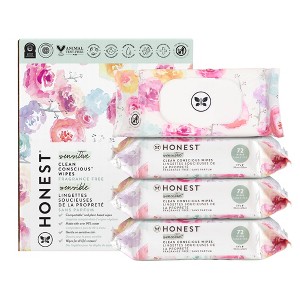 The Honest Company Plant-Based Baby Wipes made with over 99% Water - Rose Blossom - 288ct - 1 of 4