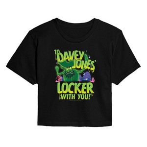 Women's - Spongebob Squarepants - Spongebob: The Search For Squarepants To Davey Jones Locker Cropped Graphic T-Shirt - 1 of 4