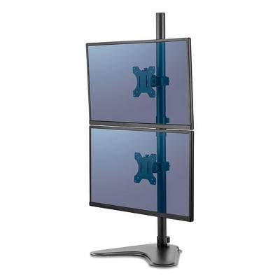 Fellowes Professional Series Freestanding Dual Stacking Monitor Arm, For 32" Monitors, 15.3" x 35.5" x 11", Black, Supports 17 lb