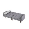 Multifunctional Futon Sofa Bed, With Wooden Legs, 2 Pillows, Convertible Upholstered Guest Sleeper, Adjustable Couch Sleeper - 3 of 4