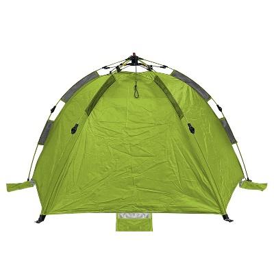 Green Polyester Automatic Pop-Up Beach Sun Shelter