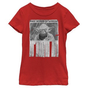 Girls Star Wars Yoda Words of Wisdom T Shirt - 1 of 4