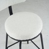 CAVINAS Bar Stools Set of 2, Boucle Fabric Counter Height Bar Stool Chair with Armrests and Metal Frame for Living Room, Dining Room - 3 of 4