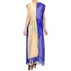 LA LEELA Women's Summer Open Front Vacation Beachwear Long Bathing Suit Fashion Duster Cardigans Swimwear Coverups M-L Blue, Solid - 3 of 4