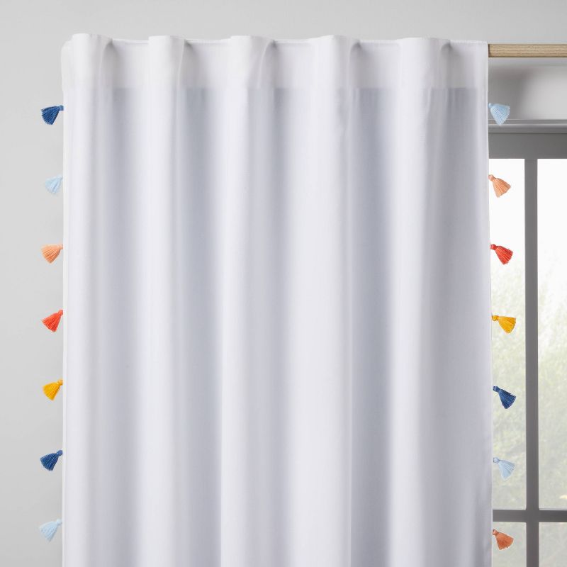 Blackout Tassel Kids' Curtain Panel - Pillowfort™, 3 of 11