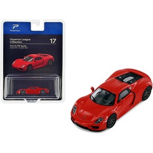 Porsche 918 Spyder Guards Red "Hypercar League Collection" 1/64 Diecast Model Car by PosterCars - 1 of 3