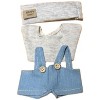 Doll Clothes Superstore Denim Jeans with Knitted Shirt and Matching Cap for 17.5 cm Labubu Dolls - 4 of 4