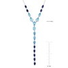 EVERLY JEWELRY  |   Sterling Silver 14 1/2 CT TGW SKY LONDON & SWISS BLUE TOPAZ Necklace w/ CHAIN & Lobster Clasp - 3 of 4
