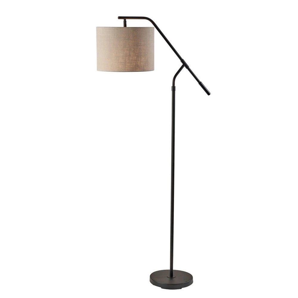 Photos - Floodlight / Street Light Adesso Milo Floor Lamp Black 