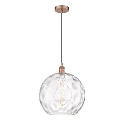 Athens Water Glass - 1 Light Pendant In Industrial Style-15.88 Inches Tall and 13 Inches Wide