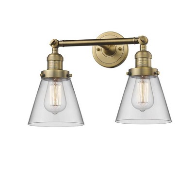 Cone - 2 Light Bath Vanity In Industrial Style-10 Inches Tall and 16 Inches Wide