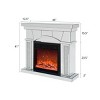 Coolbibila 41"H Dome Door Acrylic Mirror Fireplace Cabinet,TV Fireplace Cabinet,Bedroom Home Office Freestanding Fireplace Mantelpiece - 4 of 4