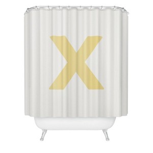 Deny Designs April Lane Art Block Monogram Shower Curtain - 1 of 3
