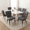 Bekrvio High-Back Faux Leather Dining Chairs Set of 4/6 - Modern Sturdy, Upholstered with Deep Sponge Seat, Metal Legs for Kitchen/Dining/Living Room - 2 of 4