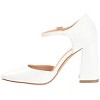 Journee Womens Hesster Mary Jane Mid Block Heel Square Toe Pumps - 2 of 4