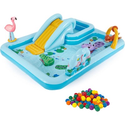 RUMSEM Inflatable Jungle Adventure Play Center Spray Kiddie Pool