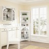 Corner Storage Cabinet, Freestanding Bookcase with Doors and Adjustable Shelves, 5-Tier Corner Display Cabinet for Dining Room Living Room - 2 of 4
