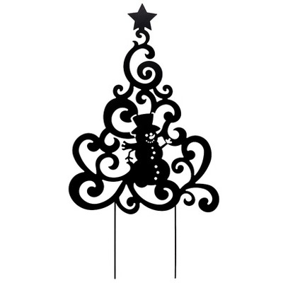 The Lakeside Collection Holiday Metal Garden Stakes - Snowman