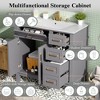 Whisen 36 in. Bathroom Storage Cabinet & Bathroom Vanity with Resin Sink, Soft Close Doors and 4 Drawers - 3 of 4