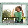 PosterPalooza | Shabby Chic Green Picture Frame - UV Acrylic, Backing Board, Hanging Hardware Included - 2 of 4