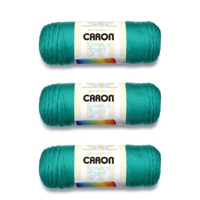 Caron Simply Soft Sage Yarn - 3 Pack Of 170g/6oz - Acrylic - 4