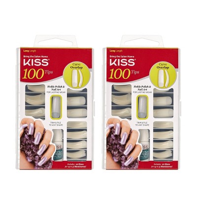 Kiss Fake Nails - 100 Curve Overlap - 2pk