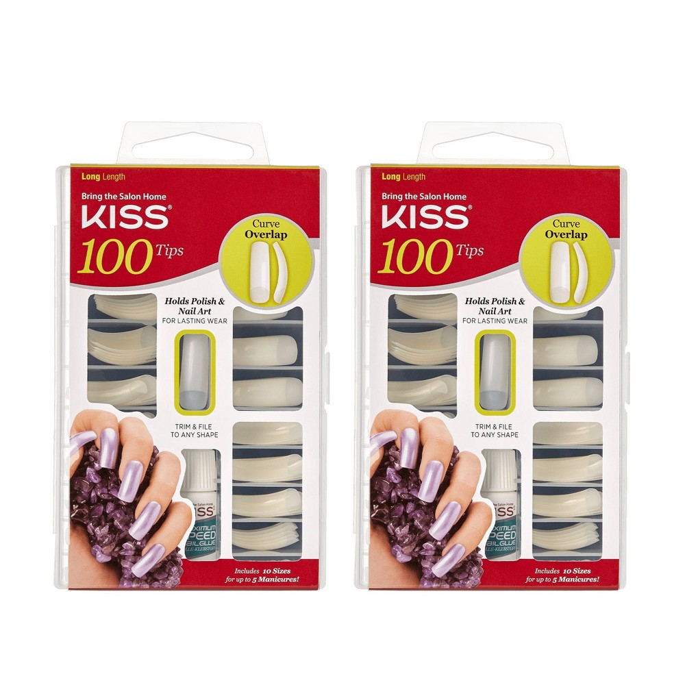 KISS Fake Nails - 100 Curve Overlap - 2pk