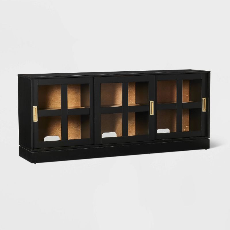 Promontory Sliding Glass TV Stand - Threshold™ designed with Studio McGee, 1 of 12