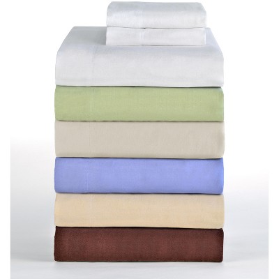 Sage Twin Cotton Flannel Sheet Set for Kids
