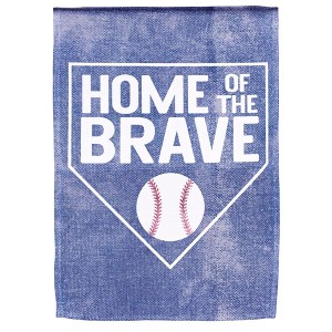 Dicksons Magnolia Garden Baseball Home of the Brave Blue 18 x 13 Polyester Outdoor Garden Flag - 1 of 2
