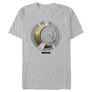 Men's Marvel: Moon Knight Gold Mummy Wrapped Crescent Moon Emblem T-Shirt - 1 of 4