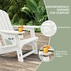 WestinTrends Azura No-Tools Outdoor HDPE Patio Adirondack Chair with Patio Ottoman, White - 3 of 4