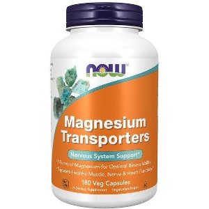 Magnesium Transporters by Now Foods  -  180 VegCap - 1 of 3