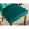 NicBex Modern Tufted Velvet Dining Chairs Set of 2, Comfy Upholstered Kitchen Side Chairs with Chrome Metal Legs & Nailhead Trim - 4 of 4