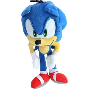AI Sonic The Hedgehog Sonic Plush Doll Key Chain Coin Bag Clip On 8" Soft Plush - 1 of 3