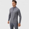 Anna-Kaci Active Men's Long Sleeve Quarter-Zip Pullover with Reflective Chest Detail and Slim Fit Design - 3 of 4