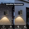 C Cattleya Black 2-Pack Aluminum Dusk to Dawn Cylinder Outdoor Wall Lantern Sconce - 4 of 4