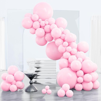 PartyWoo Balloons Light Pink Pastel Baby Pale 18 12 10 5 Inch 85 pcs