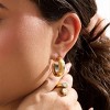 EVRY JEWELS WATERPROOF Gold or Silver Plated Stainless Steel Perfect Match Hoop Earrings - 2 of 4