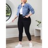 Women's Plus Size Cropped Long Sleeve Casual Denim Jean Jackets with Pocket - Agnes Orinda - 2 of 4