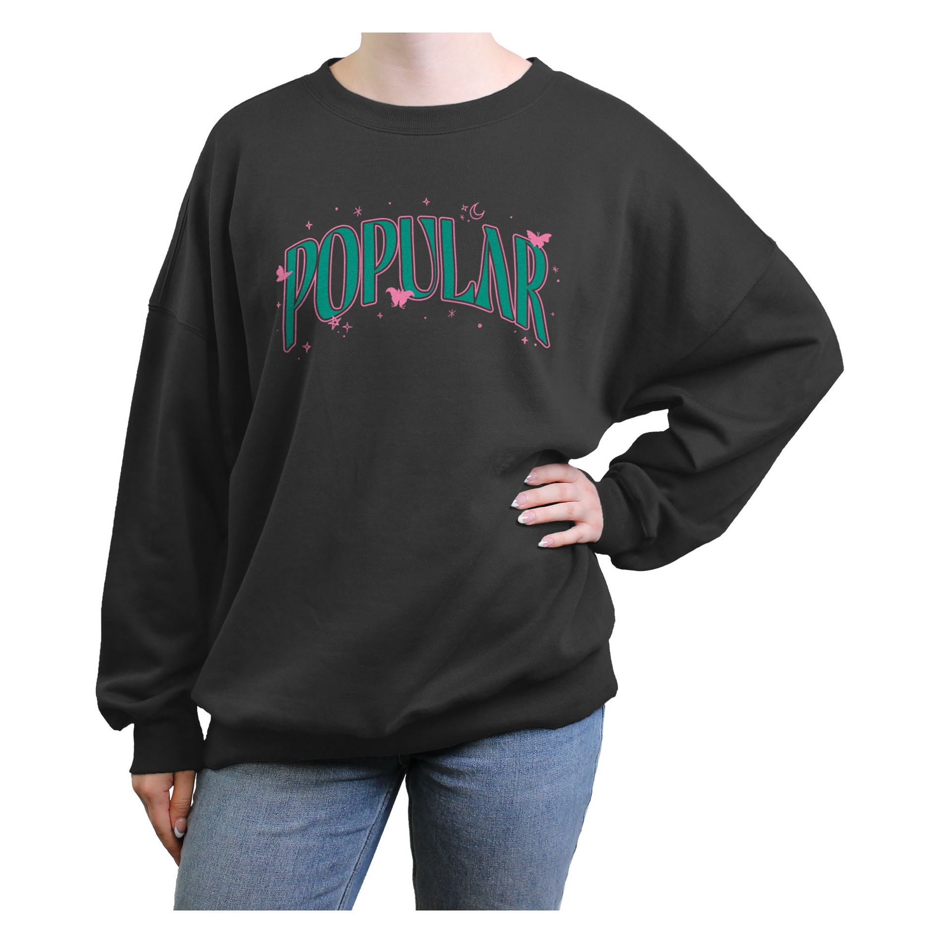 Junior's Wicked Popular Slogan Sweatshirt