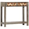 vidaXL Console Table Grey Solid mango wood 33.9 x 11.8 x 29.9 in - 2 of 4