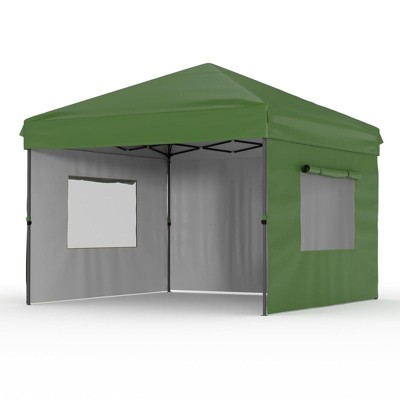 10'x10' Pop Up Canopy Tent, Instant Outdoor Canopy with 3 Sidewall, Portable Sun Shelter