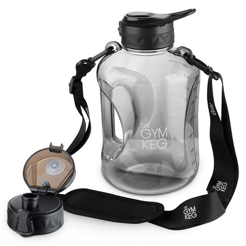 THE GYM KEG 74Oz Water Bottle with Straw Lid - Black