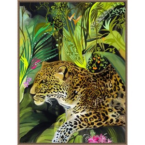 Amanti Art Leopard King by Josie George Framed Canvas Wall Art - 1 of 4