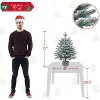 Yaheetech 2Ft/3Ft Pre-lit Potted Flocked Tabletop Christmas Tree with Warm White LED Lights - 3 of 4