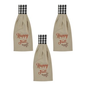 Park Designs Embroidered Happy Fall Hand Towel Set of 3 - 1 of 4