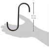Hookery S-Hook Extension with 1" Opening for Lanterns or Outdoor Use – Hanging, Supports up to 25lb, Black, 6" - 2 of 2