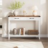 Garvee Wooden Entryway Table, Farmhouse Console Table with 2 Drawers, Sofa Table with Storage for Living Room, Hallway Foyer Table Home Furniture - 2 of 4